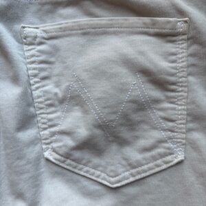 MOTHER The Hustler Ankle Fray Jeans Size 33 Hopscotch Cream High Rise